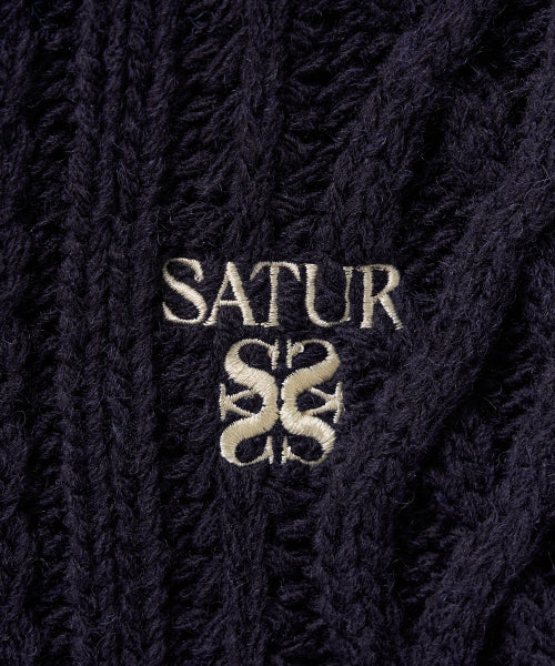 (W) Lawton Cowichan Knit Cardigan Navy