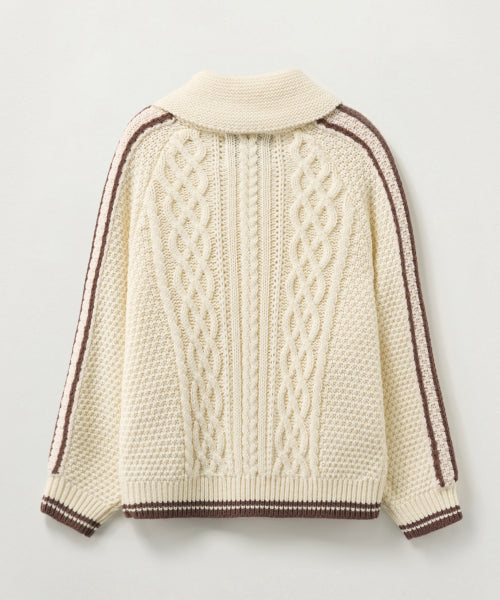 (W) Lawton Cowichan Knit Cardigan Cream