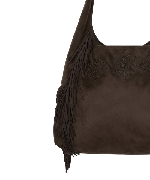 [DISNEY] WISH_GEOMETIC SUEDE BAG(BROWN)