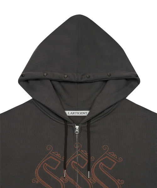 [DISNEY] WISH_SPARKLE HOODIE ZIP-UP(CHARCOAL)