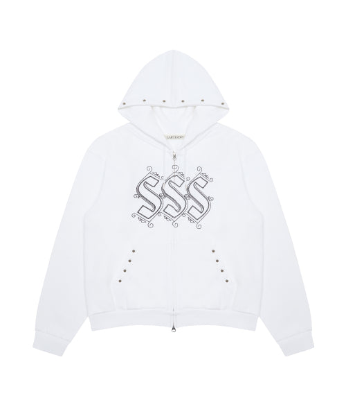 [DISNEY] WISH_SPARKLE HOODIE ZIP-UP(WHITE)