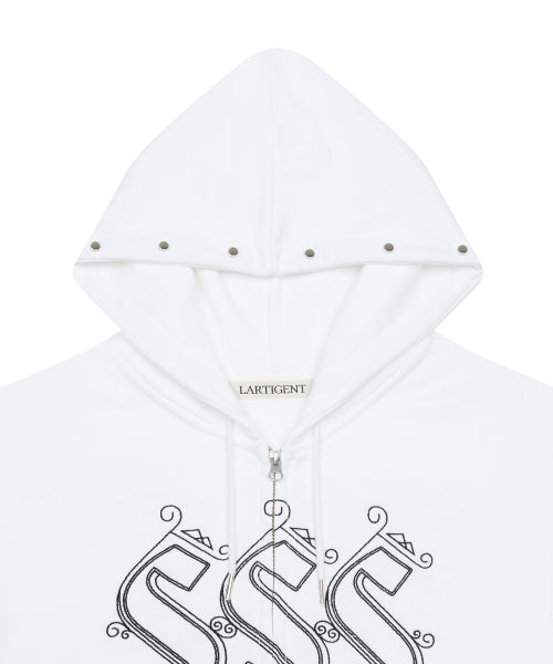 [DISNEY] WISH_SPARKLE HOODIE ZIP-UP(WHITE)