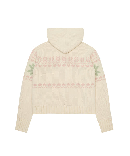 [DISNEY] CHIP AND DALE_KNIT HOOD ZIP-UP(BEIGE)