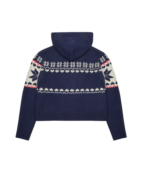 [DISNEY] CHIP AND DALE_KNIT HOOD ZIP-UP(NAVY)