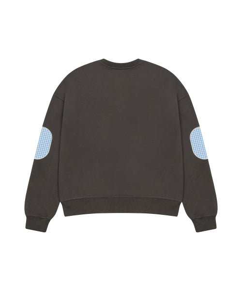 [DISNEY]  WONDERLAND_PATCH SWEATSHIRT(CHARCOAL)