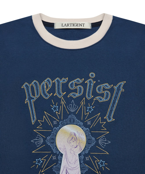[DISNEY] CINDERELLA_LAYERED T-SHIRT(NAVY)
