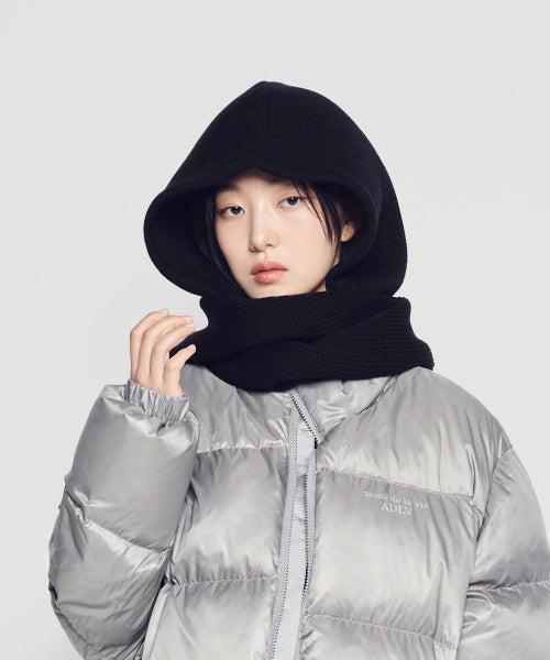 BASIC LOGO JACQUARD MUFFLER BALACLAVA (3COLOR)