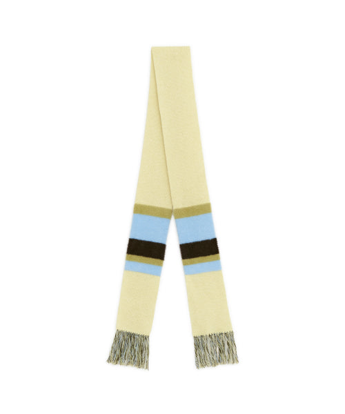Color Block Wool Muffler, LEMON
