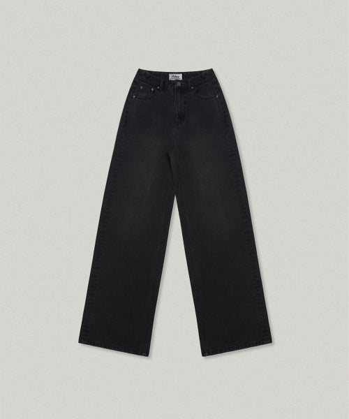 CLASSIC WIDE DENIM PANTS [BLACK]