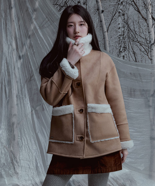 [SUZY] Artificial Suede Leather Sheepskin YP4W7856