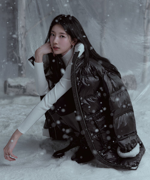 [SUZY] Sheepskin detail glam long down YP4W5873