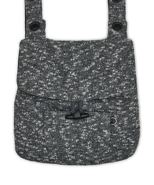 Knitted duffle button back-pack (Charcoal)
