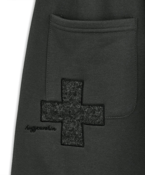 Cross patch jogger pants (Charcoal)