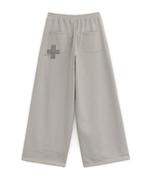 Cross patch jogger pants (Oatmeal)