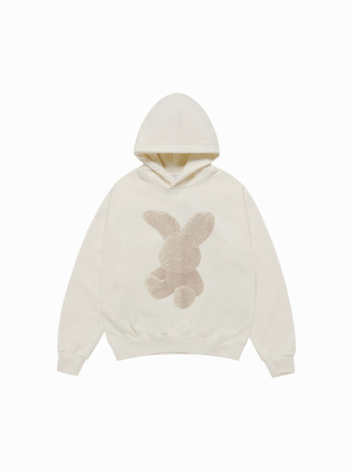 NEW FUZZY RABBIT HOODIE (2COLOR)