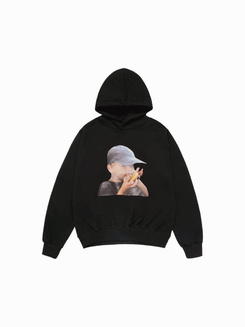 NEW ADLV BABY FACE CAP BOY HOODIE BLACK