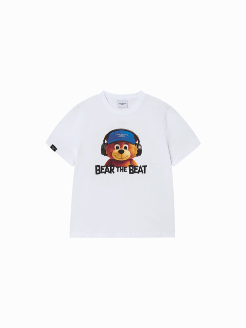 WOMAN HEADPHONE AC BEAR SHORT SLEEVE T-SHIRT (2COLOR)