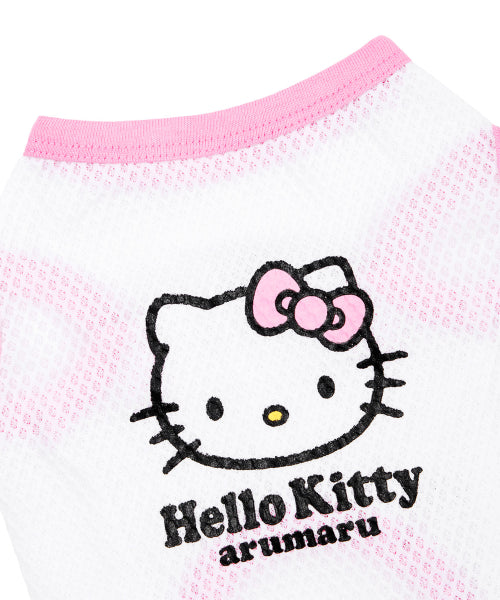 HELLO KITTY X ARUMARU PET SLEEVELESS MESH TOP_PINK