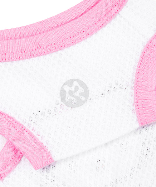 HELLO KITTY X ARUMARU PET SLEEVELESS MESH TOP_PINK
