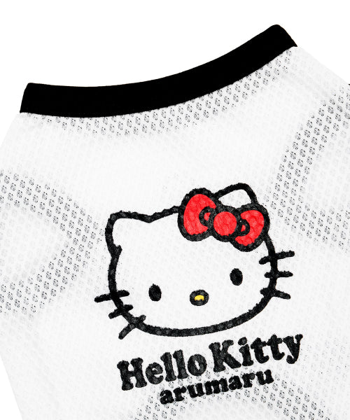 HELLO KITTY X ARUMARU PET SLEEVELESS MESH TOP_BLACK