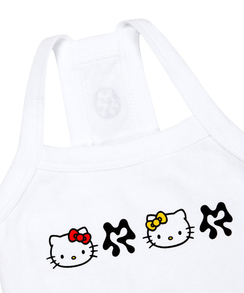 HELLO KITTY x ARUMARU PET LOGO CROP TOP_WHITE