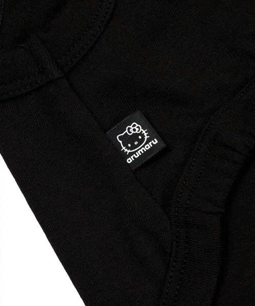 HELLO KITTY x ARUMARU PET LOGO CROP TOP_BLACK