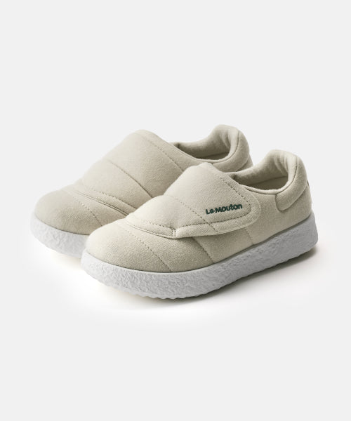 Cozy 2 foot easy merino wool padded shoes ivory