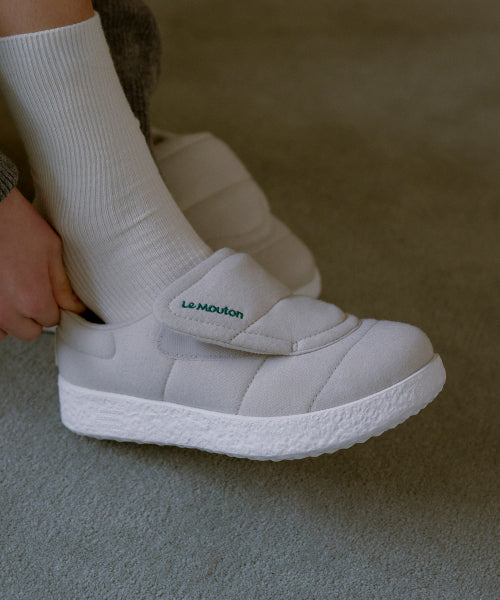 Cozy 2 foot easy merino wool padded shoes ivory