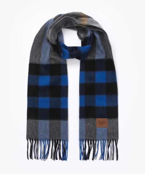 RC CASHMERE 100% MUFFLER DEEP BLUE