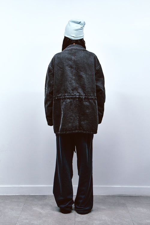 CHAIN DENIM M51 FIELD JACKET IN BLACK