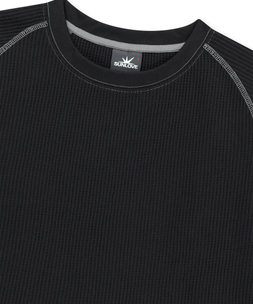 Aero Waffle LS Tee Black
