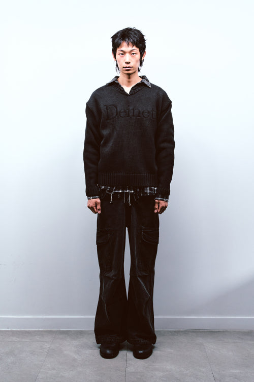 CHAIN DENIM M51 CARGO PANTS IN BLACK