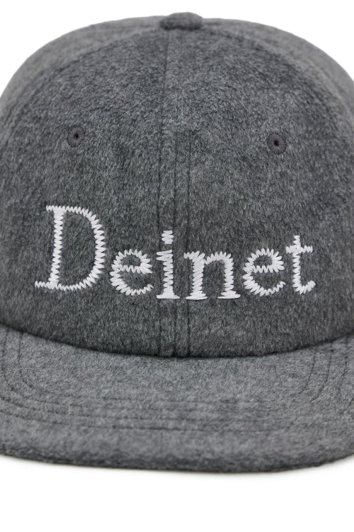 FLEECE ZIGZAG LOGO CAP IN CHARCOAL