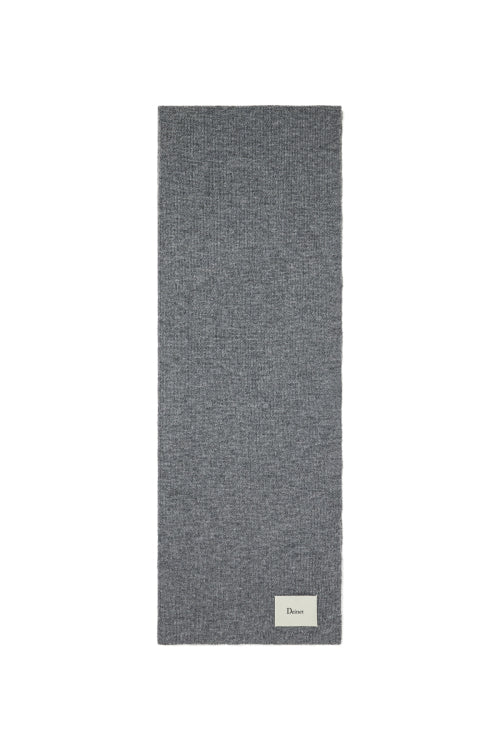 WOOL BASIC MUFFLER IN DARK GREY