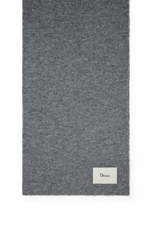 WOOL BASIC MUFFLER IN DARK GREY