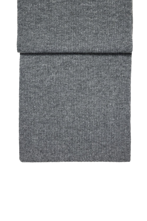 WOOL BASIC MUFFLER IN DARK GREY