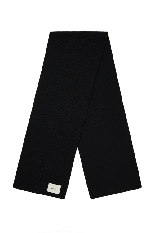 WOOL BASIC MUFFLER IN BLACK