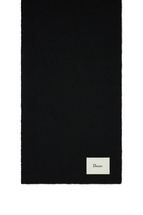 WOOL BASIC MUFFLER IN BLACK