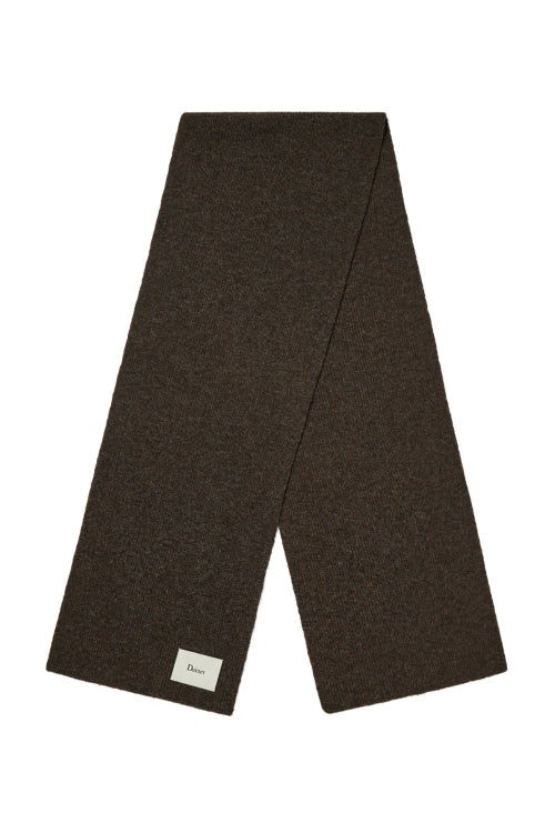 WOOL BASIC MUFFLER IN DARK BROWN
