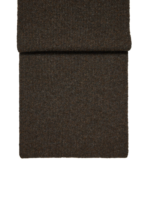 WOOL BASIC MUFFLER IN DARK BROWN