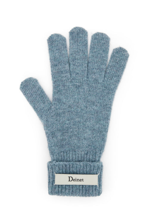 WOOL BASIC GLOVES IN BLUE