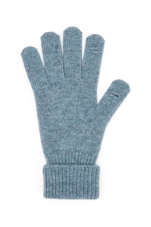 WOOL BASIC GLOVES IN BLUE
