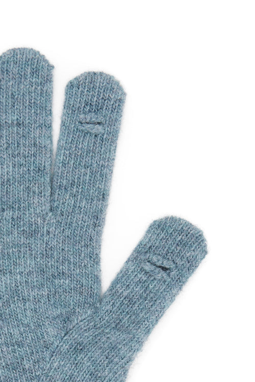 WOOL BASIC GLOVES IN BLUE