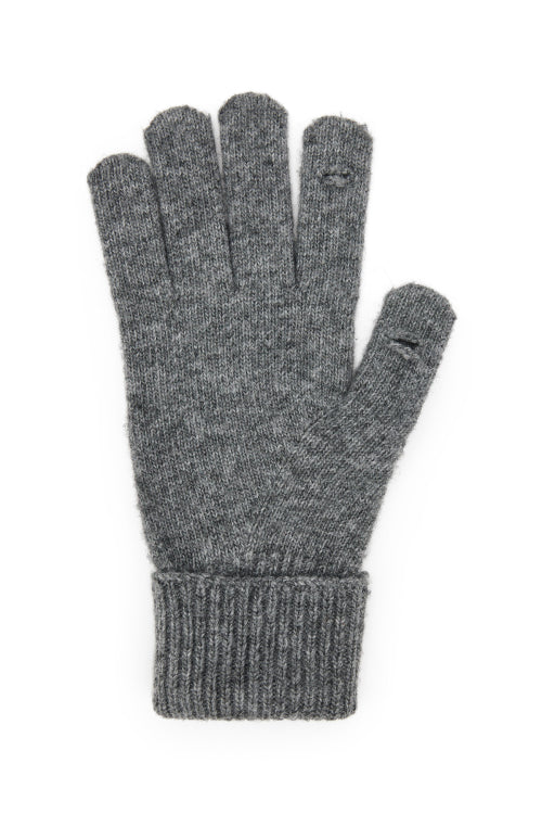 WOOL BASIC GLOVES IN DARK GREY