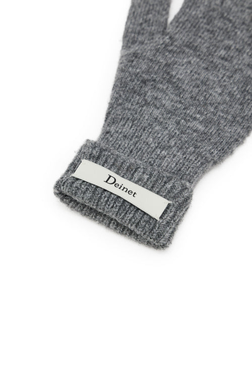 WOOL BASIC GLOVES IN DARK GREY