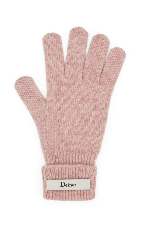 WOOL BASIC GLOVES IN PINK