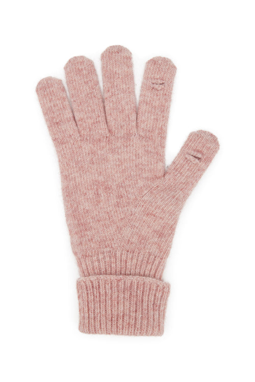 WOOL BASIC GLOVES IN PINK