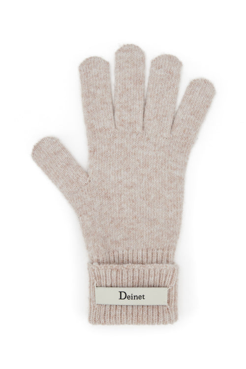 WOOL BASIC GLOVES IN OATMEAL