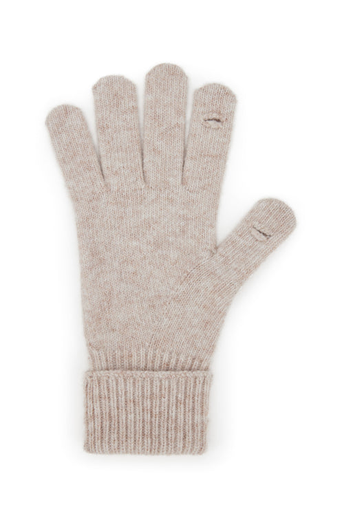 WOOL BASIC GLOVES IN OATMEAL