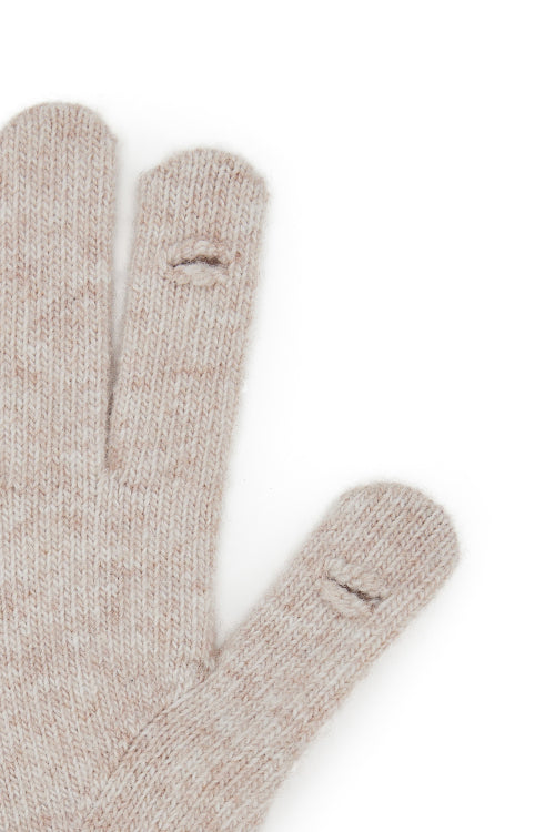WOOL BASIC GLOVES IN OATMEAL